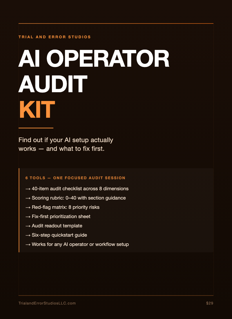 AI Operator Audit Kit cover